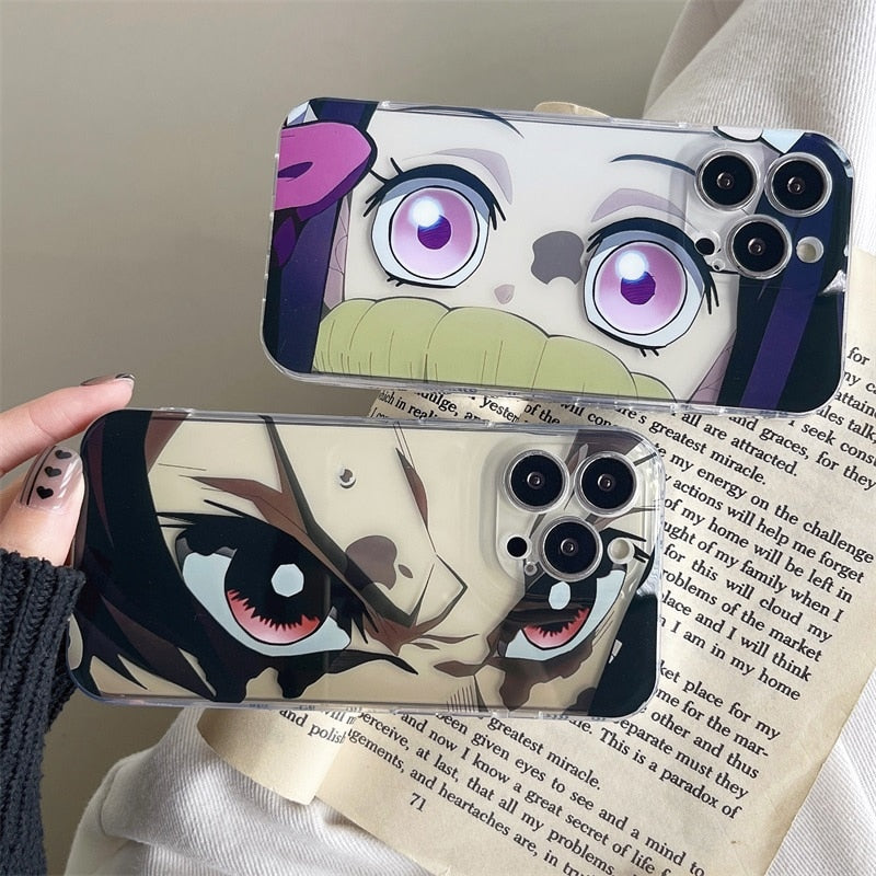 Demon Slayer Eyes- 3D Protective Case For iPhone - ANIMEGEEKSS