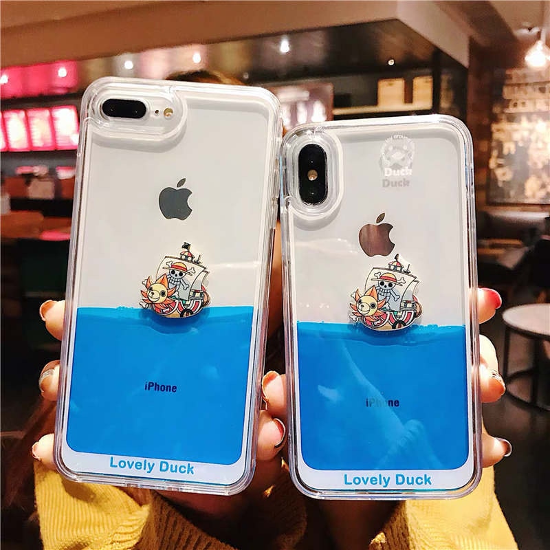 One Piece Quicksand Liquid Phone Case For iPhone - ANIMEGEEKSS