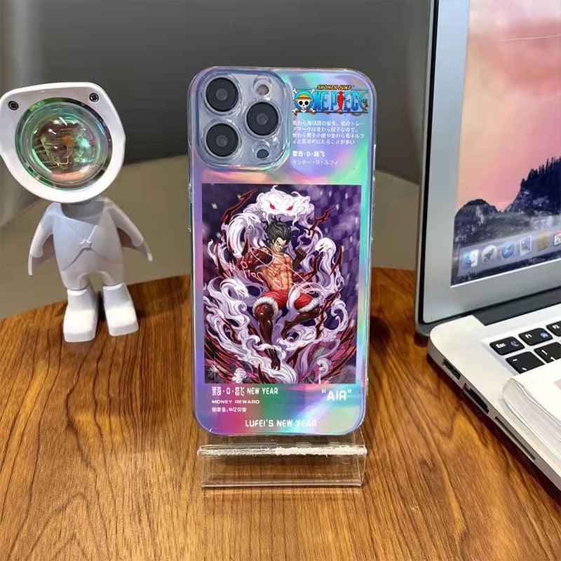 Ones Pieces Luffys Transparent shell laser gradient color Phone Cases - ANIMEGEEKSS